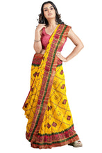 Load image into Gallery viewer, Traditional Print Saree In Cotton Gathchola Fabric