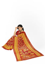 Load image into Gallery viewer, Pure Cotton Gathchola Saree With Flower Prints