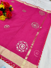 Load image into Gallery viewer, Traditional Rajasthani Kota Doria Saree with Zari Border