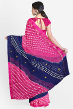 Load image into Gallery viewer, Vibrant Hand Tie-Dye Bandhani Saree with Attached Blouse