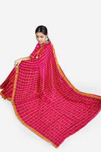 Load image into Gallery viewer, PURE COTTON SAREE IN MIRROR WORK PINK COLOUR
