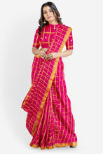 Load image into Gallery viewer, PURE COTTON SAREE IN MIRROR WORK PINK COLOUR