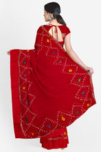 Load image into Gallery viewer, Flawless Bandhani Art on Pure Viscose Georgette