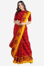 Load image into Gallery viewer, Cotton Saree with Gathchola Design