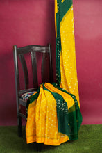 Load image into Gallery viewer, Handloom Pure Bandhani Viscose Georgette Saree