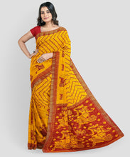 Load image into Gallery viewer, Pure Cotton Gathchola Saree With Gujari Prints
