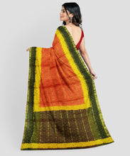 Load image into Gallery viewer, Orange Bandhej Saree IN Ten Line
