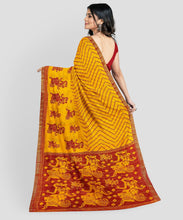 Load image into Gallery viewer, Pure Cotton Gathchola Saree With Gujari Prints
