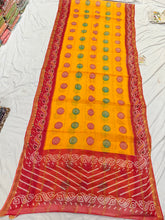 Load image into Gallery viewer, Pure Cotton Gathchola Saree
