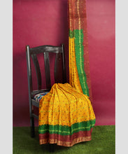 Load image into Gallery viewer, Ethnic Rajasthani Print Cotton Gathchola Saree
