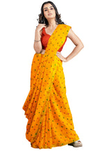 Load image into Gallery viewer, Yellow Saree With Multicolor Bandhej With Pallu

