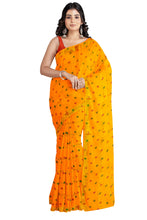 Load image into Gallery viewer, Yellow Saree With Multicolor Bandhej With Pallu

