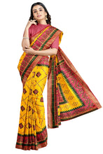 Load image into Gallery viewer, Traditional Print Saree In Cotton Gathchola Fabric
