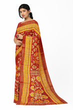 Load image into Gallery viewer, Pure Cotton Gathchola Saree With Flower Prints
