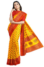 Load image into Gallery viewer, Cotton Yellow Saree With Multidots
