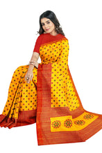 Load image into Gallery viewer, Cotton Yellow Saree With Multidots
