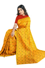 Load image into Gallery viewer, Yellow Saree With Multidots In Cotton Gathchola
