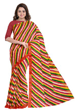 Load image into Gallery viewer, Pure Cotton Gathchola Saree With Multicolor Lehariya Print
