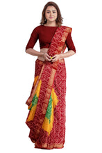 Load image into Gallery viewer, Lightweight Bandhej Cotton Saree | AtoZSaree
