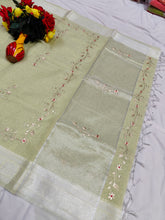 Load image into Gallery viewer, Delicate Kota Doria Saree with Golden Zari
