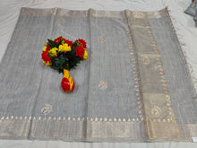 Load image into Gallery viewer, Soft Grey Zari Kota Saree for Subtle Statements
