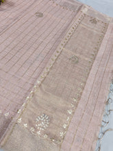 Load image into Gallery viewer, Peach Blush Zari Kota Saree for Modern Traditions
