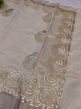 Load image into Gallery viewer, Graceful Kota Doria Saree with Golden Zari
