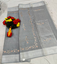Load image into Gallery viewer, Radiant Kota Doria Saree with Golden Zari
