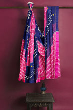 Load image into Gallery viewer, Vibrant Hand Tie-Dye Bandhani Saree with Attached Blouse