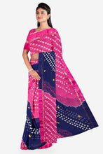 Load image into Gallery viewer, Vibrant Hand Tie-Dye Bandhani Saree with Attached Blouse