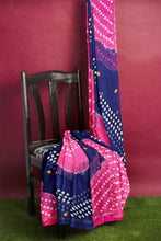 Load image into Gallery viewer, Vibrant Hand Tie-Dye Bandhani Saree with Attached Blouse