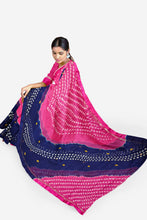 Load image into Gallery viewer, Vibrant Hand Tie-Dye Bandhani Saree with Attached Blouse