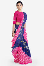 Load image into Gallery viewer, Vibrant Hand Tie-Dye Bandhani Saree with Attached Blouse