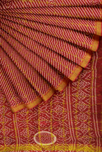 Load image into Gallery viewer, Pure Cotton Gathchola Saree with Lehariya &amp; Bandhej
