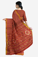 Load image into Gallery viewer, Pure Cotton Gathchola Saree with Lehariya &amp; Bandhej

