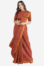 Load image into Gallery viewer, Pure Cotton Gathchola Saree with Lehariya &amp; Bandhej
