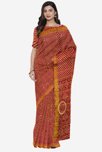 Load image into Gallery viewer, Pure Cotton Gathchola Saree with Lehariya &amp; Bandhej
