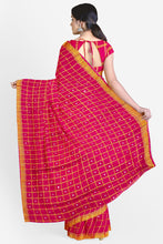 Load image into Gallery viewer, PURE COTTON SAREE IN MIRROR WORK PINK COLOUR
