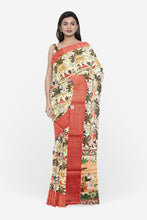 Load image into Gallery viewer, Classic Soft Silk Banarasi Border Saree for Festive Wear