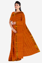 Load image into Gallery viewer, Pure Cotton Gathchola Saree With Yellow Lehariya
