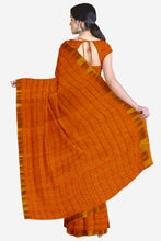 Load image into Gallery viewer, Pure Cotton Gathchola Saree With Yellow Lehariya
