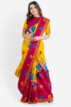 Load image into Gallery viewer, Traditional Print Saree In Cotton Gathchola Fabric
