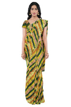 Load image into Gallery viewer, Cotton Gathchola Saree With Multicolor Lehariya

