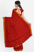 Load image into Gallery viewer, PURE COTTON SAREE IN MIRROR WORK
