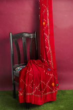 Load image into Gallery viewer, Flawless Bandhani Art on Pure Viscose Georgette