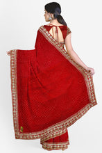 Load image into Gallery viewer, Elegant Georgette Saree with Intricate Gota Patti Lace Border
