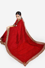 Load image into Gallery viewer, Elegant Georgette Saree with Intricate Gota Patti Lace Border
