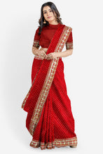 Load image into Gallery viewer, Elegant Georgette Saree with Intricate Gota Patti Lace Border
