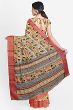 Load image into Gallery viewer, Designer Soft Silk Saree with Banarasi Border and Blouse