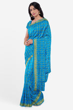 Load image into Gallery viewer, PURE COTTON SAREE WITH MIRROR WORK IN FIROZI COLOUR
